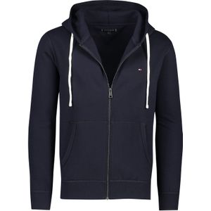 Tommy Hilfiger vest met capuchon effen donkerblauw