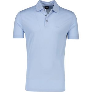 Hugo Boss Press 55 polo normale fit lichtblauw 3-knoops
