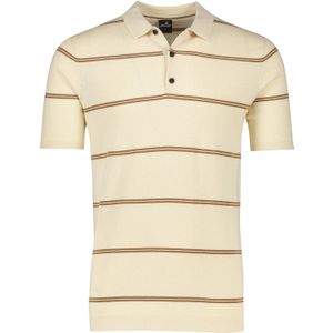 Vanguard polo beige gestreept normale fit