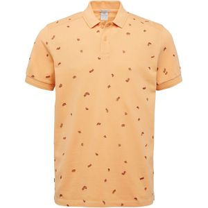 Cast Iron poloshirt oranje met printje