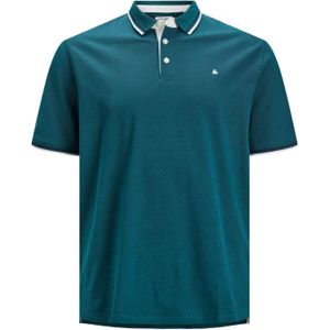 Jack & Jones poloshirt Plus Size blauw effen katoen normale fit