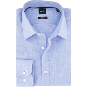 BOSS Black H-HANK overhemd blauw mouwlengte 7 slim fit