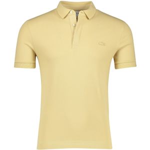 3-knoops Lacoste polo regular fit camel korte mouw katoen