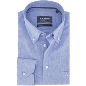 Ledub business overhemd Modern Fit New lichtblauw effen linnen normale fit