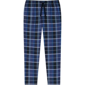 Geruit Schiesser pyjamabroek donkerblauw katoen