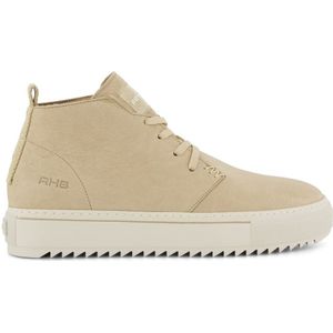 Rehab hoge sneakers beige effen leer veters