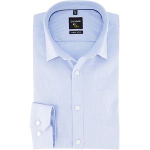 Overhemd Olymp No. 6 super slim fit blauw geruit