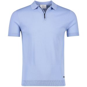 Born With Appetite polo normale fit effen lichtblauw