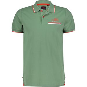 New Zealand poloshirt Ivory groen effen