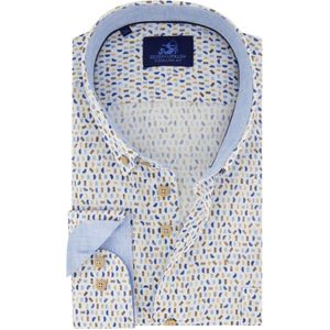 Eden Valley casual overhemd blauw geprint