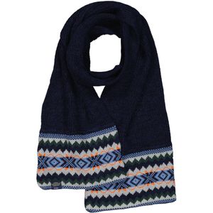 New Zealand sjaal donkerblauw White stone geprint