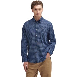 casual overhemd Barbour flanel donkerblauw geruit