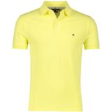 Tommy Hilfiger 3-knoops polo slim fit geel katoen korte mouw