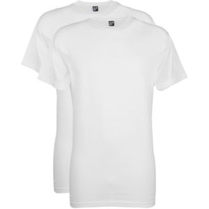 Alan Red t-shirt effen katoen wit ronde hals 2-pack