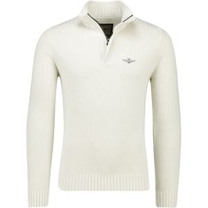 Aeronautica Militare trui beige half zip