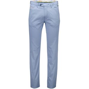 katoenen Meyer Chicago pantalon effen lichtblauw normale fit