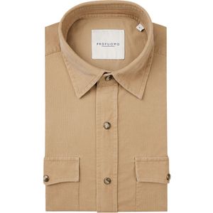 overhemd Profuomo slim fit camel corduroy