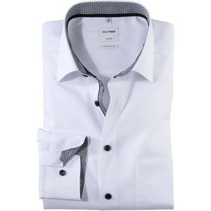 Zakelijk Olymp overhemd wijde fit wit effen katoen