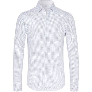 Overhemd Deseto Kent wit geprint