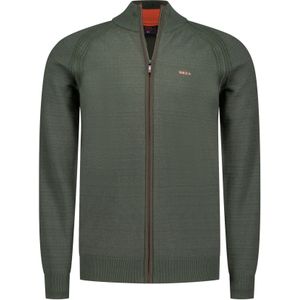 NZA vest groen katoen gemeleerd normale fit