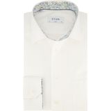 Eton business overhemd wijde fit wit effen Classic Fit wide spread boord