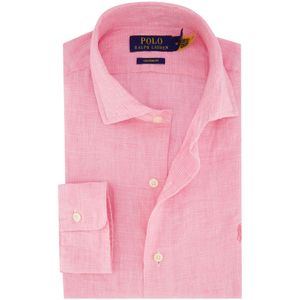 Polo Ralph Lauren overhemd roze linnen wide collar