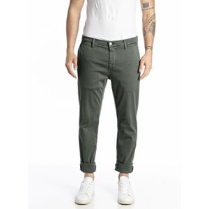 Chino legergroen Replay Zeumar Slim Fit