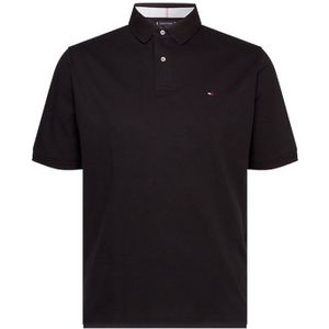 Tommy Hilfiger polo wijde fit zwart Big & Tall