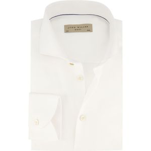 John Miller overhemd katoen mouwlengte 7 Slim Fit wit