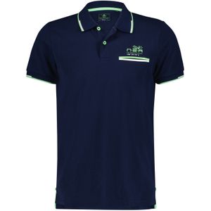 New Zealand polo 2 knoops normale fit donkerblauw uni