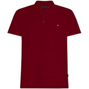 Tommy Hilfiger polo wijde fit 2-knoops rood effen katoen