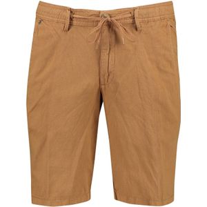 katoenen Gardeur korte broek Jasper effen bruin