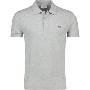 Lacoste polo slim fit grijs gemêleerd katoen