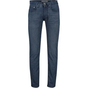 Pierre Cardin jeans blauw effen katoen-stretch Tapered Fit