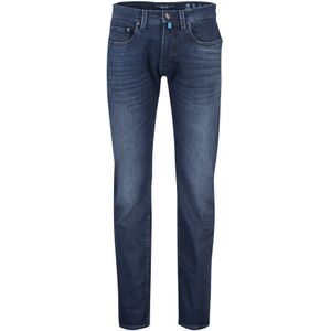 Donkerblauwe uni jeans Pierre Cardin katoen