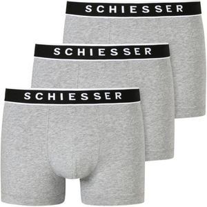 Schiesser 95/5 boxershorts lichtgrijs 3-pack