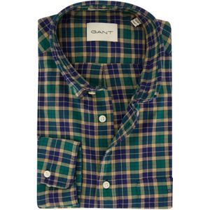 Gant overhemd groen/blauw geruit button-down