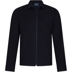 Zelo Cavallaro overshirt zwart uni Slim Fit