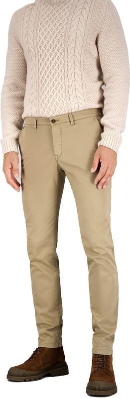 Gardeur pantalon Seven camel ton katoen