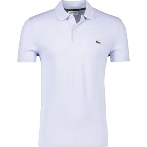 Katoenen Lacoste polo normale fit lichtblauw