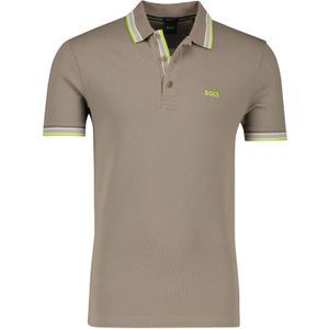 Hugo Boss Green polo katoen regular fit beige