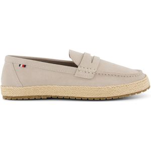 Tommy Hilfiger nette schoenen beige effen leer rubber en katoen