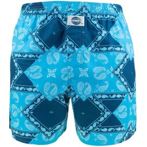 Deal boxershort blauw paisley geprint katoen