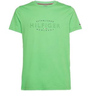 Big & Tall Tommy Hilfiger t-shirt limegroen opdruk