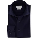 Donkerblauw knitted overhemd Profuomo