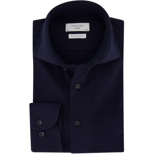 Donkerblauw knitted overhemd Profuomo