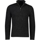 Superdry Sweater halfzip donkergrijs slim fit