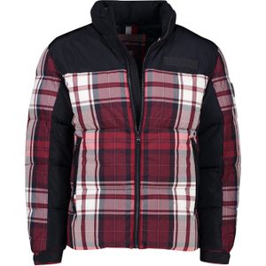 Tommy Hilfiger winterjas normale fit rood geruit