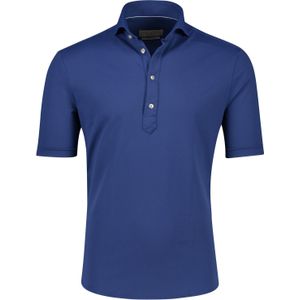 John Miller poloshirt Tailored Fit normale fit blauw effen katoen