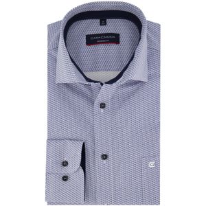 Casa Moda business overhemd normale fit blauw geprint